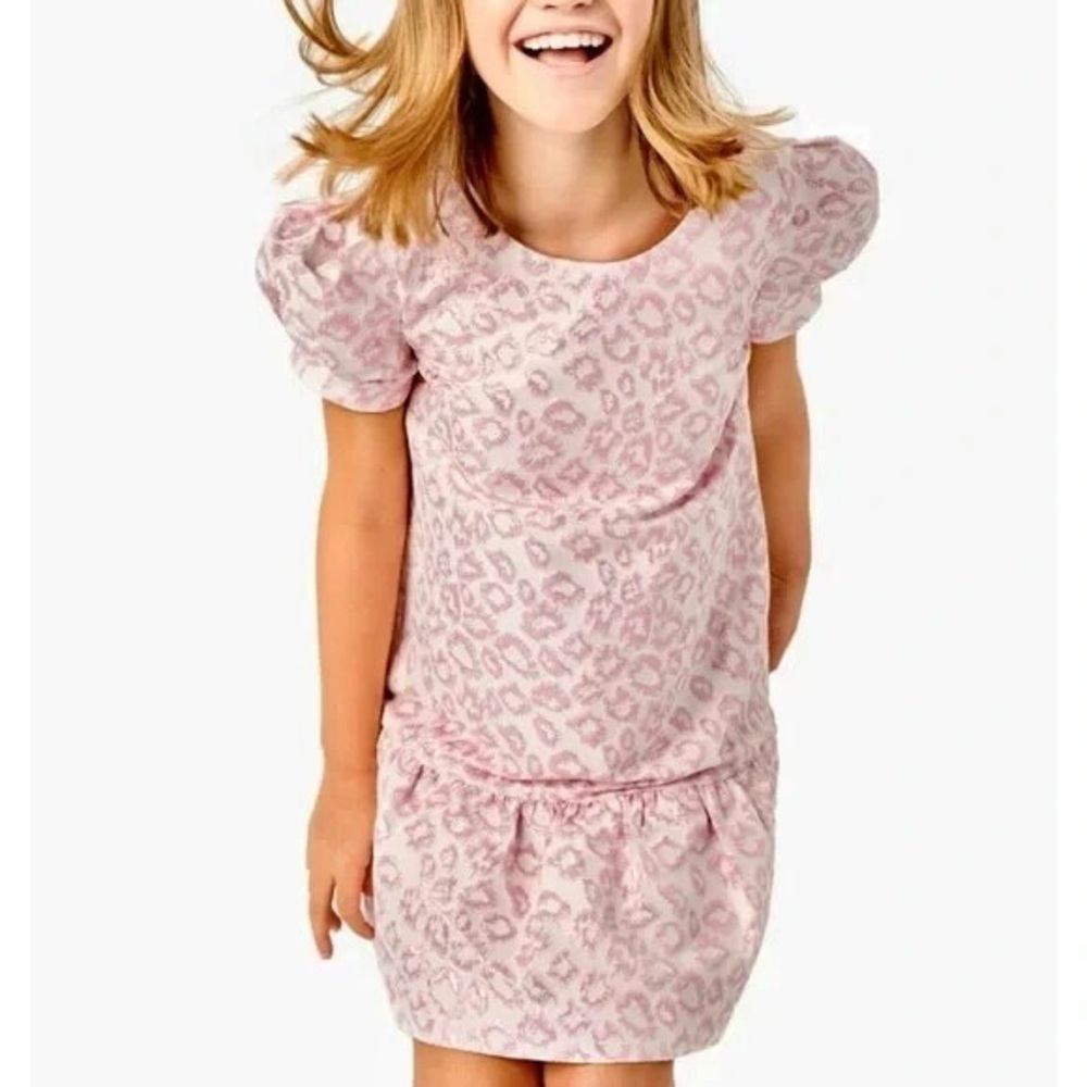 NWT Lilly Pulitzer Pink Metallic Formal Leopard Print Dress - Picture 4 of 6